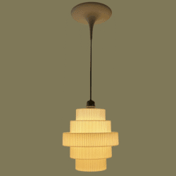 Pyramid Pendat Lamp White